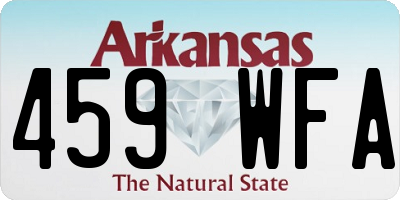 AR license plate 459WFA