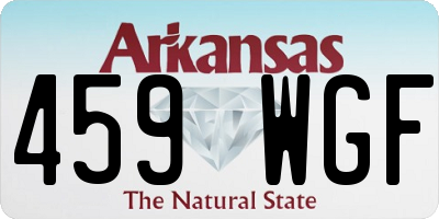 AR license plate 459WGF