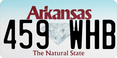 AR license plate 459WHB