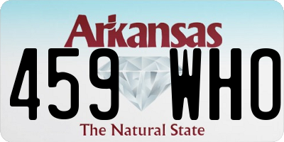 AR license plate 459WHO