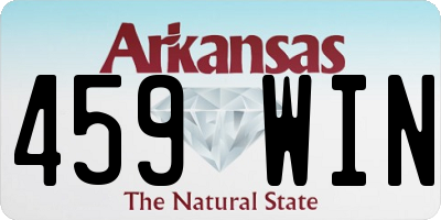 AR license plate 459WIN