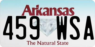 AR license plate 459WSA