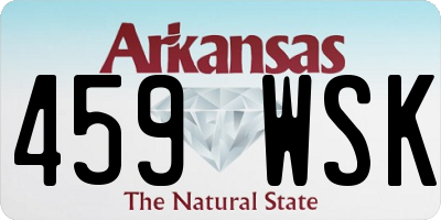 AR license plate 459WSK
