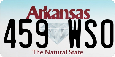 AR license plate 459WSO