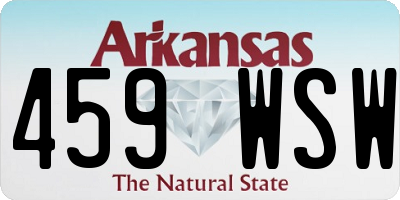 AR license plate 459WSW
