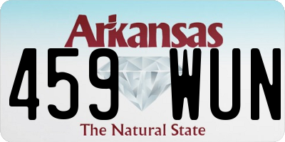 AR license plate 459WUN