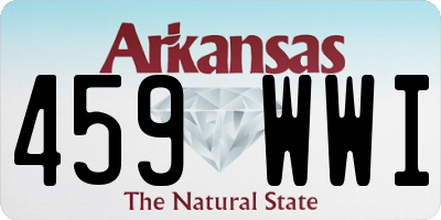AR license plate 459WWI