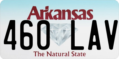 AR license plate 460LAV