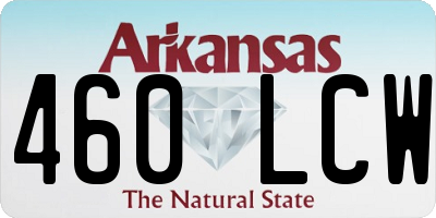 AR license plate 460LCW