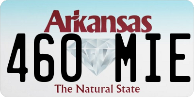 AR license plate 460MIE