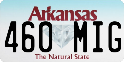 AR license plate 460MIG