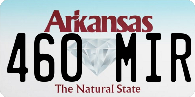 AR license plate 460MIR