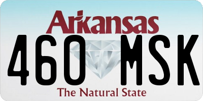 AR license plate 460MSK
