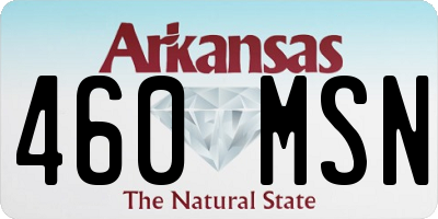 AR license plate 460MSN
