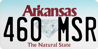 AR license plate 460MSR