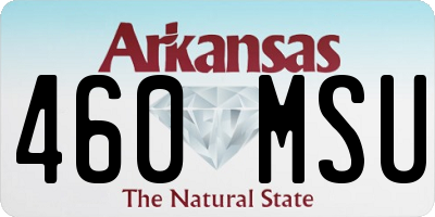 AR license plate 460MSU