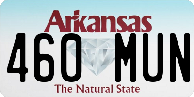 AR license plate 460MUN
