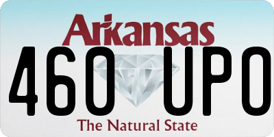 AR license plate 460UPO