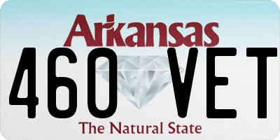 AR license plate 460VET