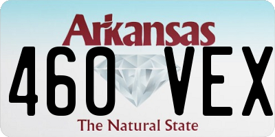 AR license plate 460VEX