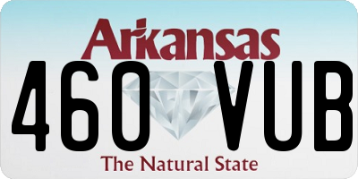 AR license plate 460VUB