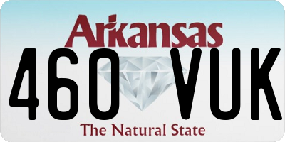 AR license plate 460VUK
