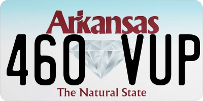 AR license plate 460VUP