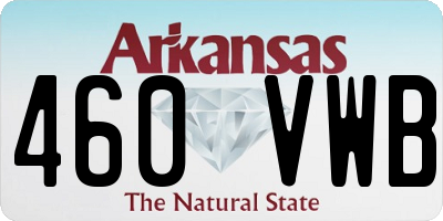 AR license plate 460VWB