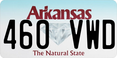 AR license plate 460VWD