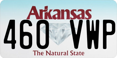 AR license plate 460VWP