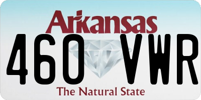 AR license plate 460VWR