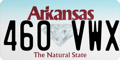 AR license plate 460VWX
