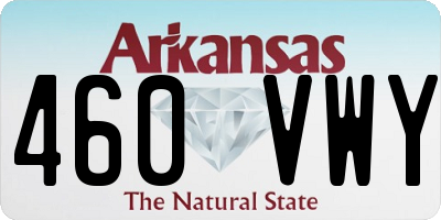 AR license plate 460VWY