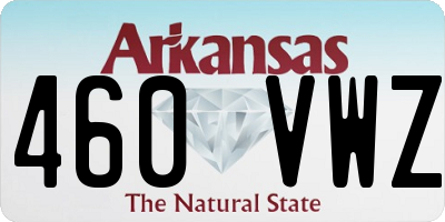 AR license plate 460VWZ
