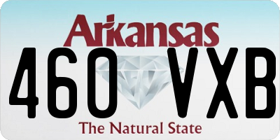 AR license plate 460VXB