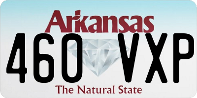 AR license plate 460VXP