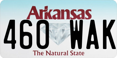AR license plate 460WAK
