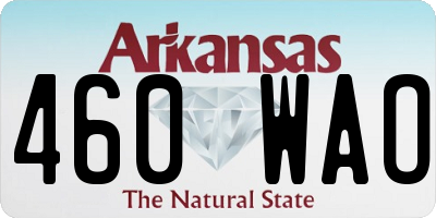 AR license plate 460WAO
