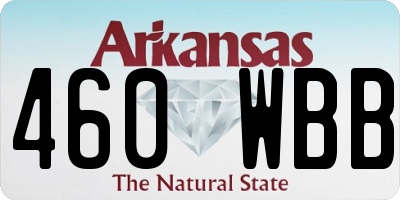 AR license plate 460WBB