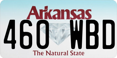 AR license plate 460WBD