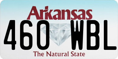 AR license plate 460WBL
