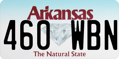 AR license plate 460WBN