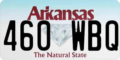 AR license plate 460WBQ