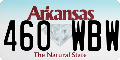AR license plate 460WBW