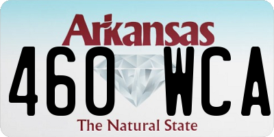 AR license plate 460WCA