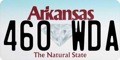 AR license plate 460WDA
