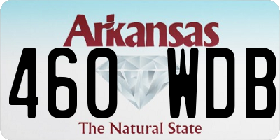 AR license plate 460WDB