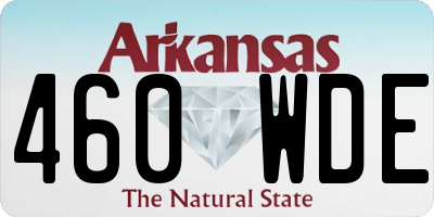 AR license plate 460WDE