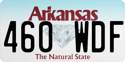 AR license plate 460WDF