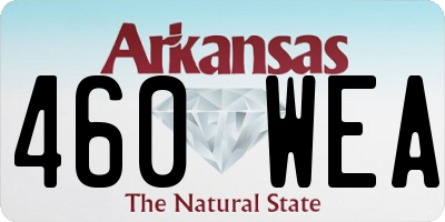 AR license plate 460WEA